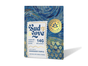 Bud Love Makes Bud Better! 14g double-seal airtight pouch. Granddaddy Purple scent – adds a relaxed vibe to your sesh. Try some today and become a Bud Lover!